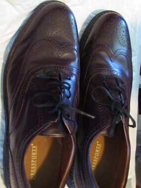 DressSports Rockport Vibram Leather Wingtip Oxford Shoes Men's 13M DARK BROWN